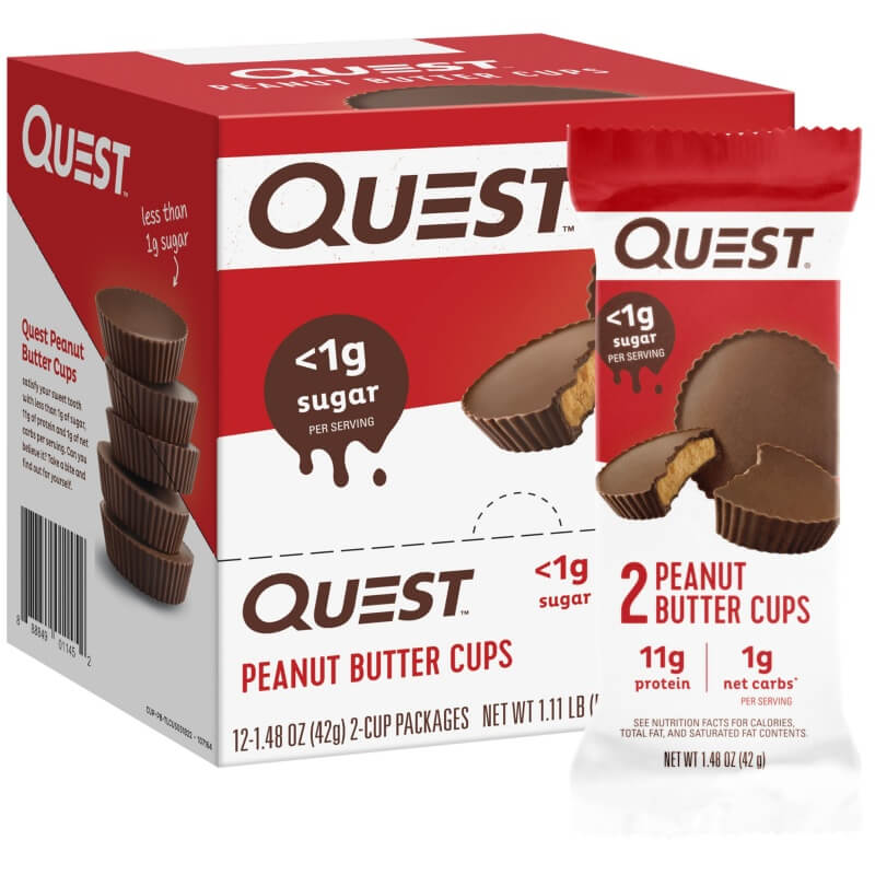 Quest Nutrition Peanut Butter Cups, 11g Protein, 1g Sugar, Low Carb, G 