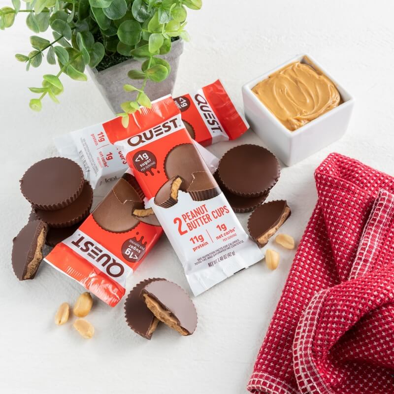 Quest Nutrition Peanut Butter Cups, 11g Protein, 1g Sugar, Low Carb, Gluten Free, 12 Count