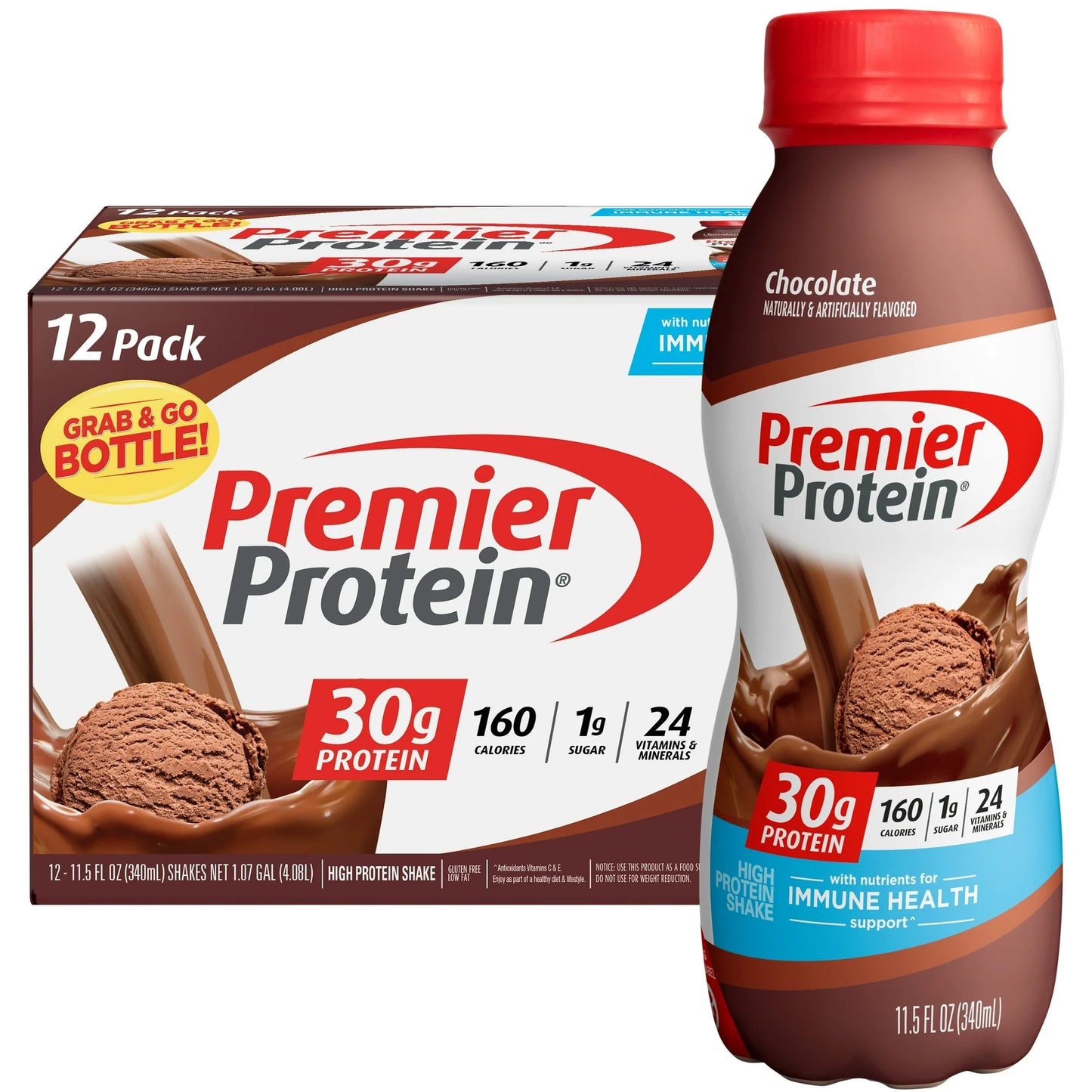 Premier Protein 30g Protein Shake, Vanilla, 11.5 fl oz, 12 Ct